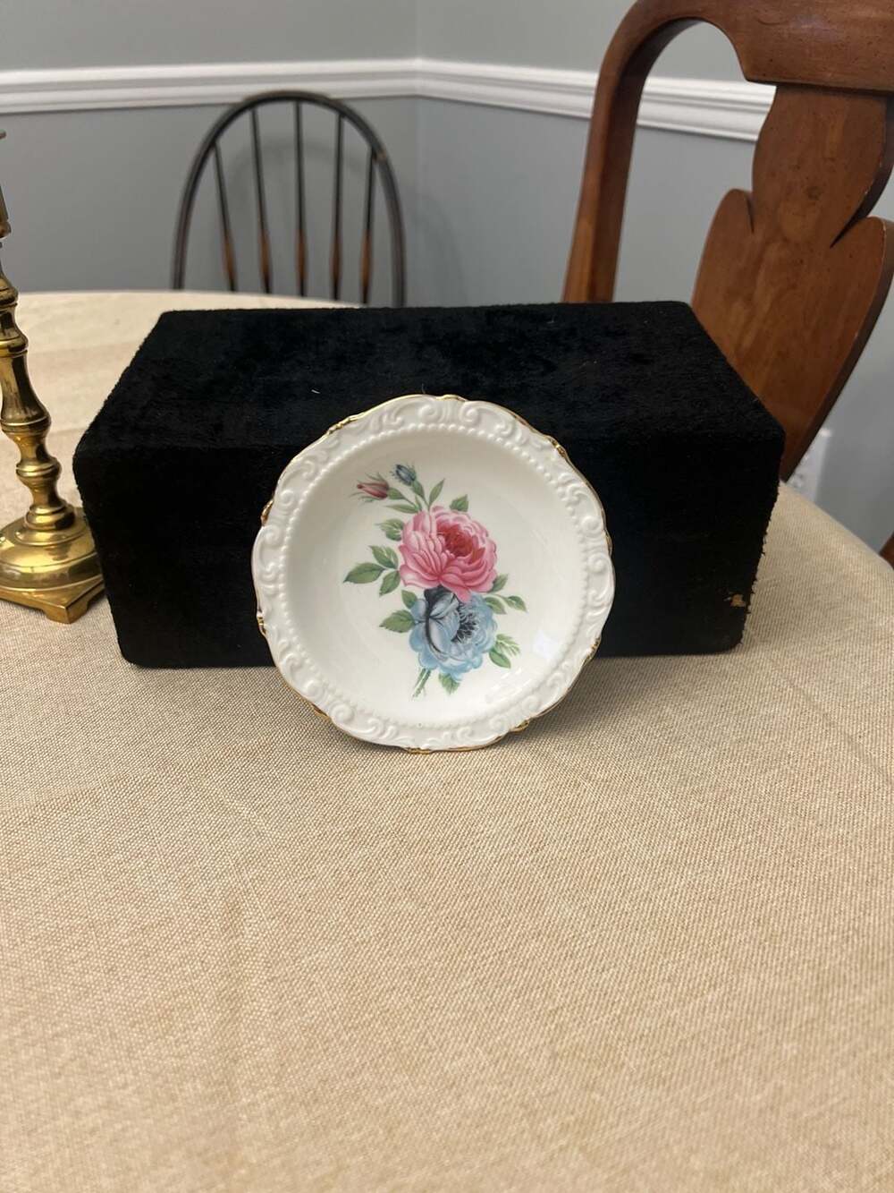 Paragon Fine Bone China Floral Rose Pin Dish 4"